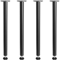 711.2MM Adjustable Desk Legs, Reinforced Steel Office Table Furniture legs Set of 4 for DIY, 544.3KG Load Capacity Heavy Duty Desk Legs, Quick Instalation Legs with Adjustable Foot Cup Black