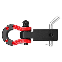 Shackle Hitch Receiver, Fits 50 mm Receivers, 29.9 Tons Breaking Strength, D Ring Shackle with Trailer Hitch Lock Pin, Heavy Duty Towing Accessories for Trucks, Jeeps, Off-Road Vehicle Recovery