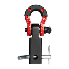 Shackle Hitch Receiver, Fits 50 mm Receivers, 29.9 Tons Breaking Strength, D Ring Shackle with Trailer Hitch Lock Pin, Heavy Duty Towing Accessories for Trucks, Jeeps, Off-Road Vehicle Recovery