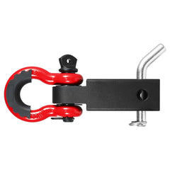 Shackle Hitch Receiver 50 mm, 29.9 Tons Breaking Strength, D Ring Shackle with Trailer Hitch Lock Pin, Heavy Duty Towing Accessories for Trucks, Jeeps, Off-Road Vehicle Recovery, Aluminum Alloy