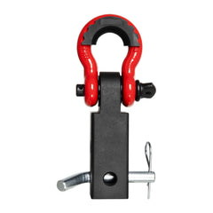 Shackle Hitch Receiver 50 mm, 29.9 Tons Breaking Strength, D Ring Shackle with Trailer Hitch Lock Pin, Heavy Duty Towing Accessories for Trucks, Jeeps, Off-Road Vehicle Recovery, Aluminum Alloy
