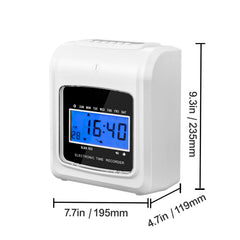 Punch Time Clock, Time Tracker Machine for Employees of Small Business, 6 Punches per Day, Time Clock Punch Machine Includes 102 Time Cards, 1 Ink Ribbon and 2 Security Keys