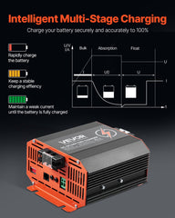 12V 30A DC to DC Charger Battery Charger 375W for Lead-Acid Lithium AGM