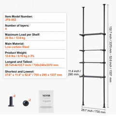 Over the Toilet Storage 4-Tier Bathroom Shelf Rack Space Saver Organizer