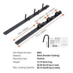 Trimmer Rack, 3 Place Weeder Trimmer Rack, Locking Trim Holder Landscape Trailer Rack Carrier Mount on Open Pickup/Trailer Enclosed Trailers, Pair