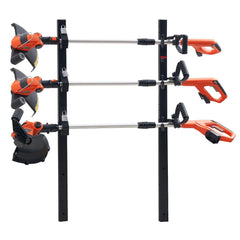 Trimmer Rack, 3 Place Weeder Trimmer Rack, Locking Trim Holder Landscape Trailer Rack Carrier Mount on Open Pickup/Trailer Enclosed Trailers, Pair