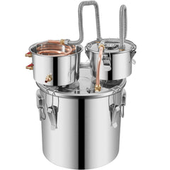 30L 8Gal Alcohol Distiller Water Spirit Boiler Home Brew Copper Alcohol Still