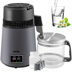Home Water Distiller Distilled Water Maker 4 L with Dual Temp Display Grey
