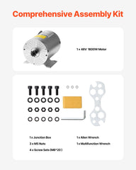 1800W Electric Brushless DC Motor 48V 4500rpm Motor for E-Bike Dirt Bike