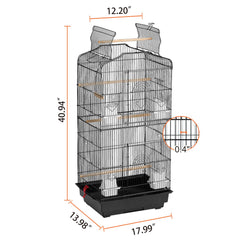 Bird Flight Cage 39 in Hanging Metal Parakeet Cage for Cockatiels Parrot