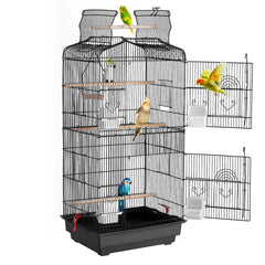 Bird Flight Cage 39 in Hanging Metal Parakeet Cage for Cockatiels Parrot