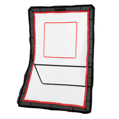 Lacrosse Rebounder for Backyard, 5x7 Ft Volleyball Bounce Back Net, Pitchback Throwback Baseball Softball Return Training Screen, Adjustable Angle Shooting Practice Training Wall with Target