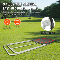 Folding Lacrosse Rebounder for Backyard, 3x4 Ft Volleyball Bounce Back Net, Pitchback Throwback Baseball Softball Return Training Screen, Adjustable Angle Shooting Practice Training Wall, Black