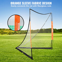 Lacrosse Goal, 1.8mx1.8m Lacrosse Net, Portable Lacrosse Goal with Carry Bag, Fiberglass Rod Backyard Lacrosse Training Equipment, Easy Setup Collegiate Goal, Perfect for Youth Adult Training