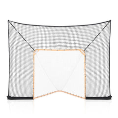 Hockey and Lacrosse Goal Backstop, 12x9 ft Lacrosse Net with Extended Coverage, Quick Easy Setup Complete Accessories Training Net, Backyard Lacrosse Equipment, for Youth Adult (NET ONLY)