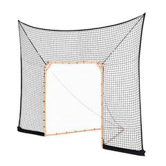 Hockey and Lacrosse Goal Backstop, 12x9 ft Lacrosse Net with Extended Coverage, Quick Easy Setup Complete Accessories Training Net, Backyard Lacrosse Equipment, for Youth Adult (NET ONLY)