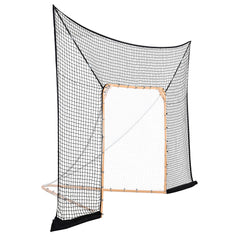 Hockey and Lacrosse Goal Backstop, 12x9 ft Lacrosse Net with Extended Coverage, Quick Easy Setup Complete Accessories Training Net, Backyard Lacrosse Equipment, for Youth Adult (NET ONLY)