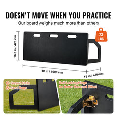 Soccer Rebounder Board, 100x40 cm Portable Soccer Wall with 2 Angles Rebound, Foldable HDPE Kickback Rebound Board, Soccer Training Equipment for Kids and Adults, Passing & Shooting Practice