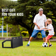 Soccer Rebounder Board, 100x40 cm Portable Soccer Wall with 2 Angles Rebound, Foldable HDPE Kickback Rebound Board, Soccer Training Equipment for Kids and Adults, Passing & Shooting Practice