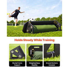Soccer Rebounder Board, 1000 x 300 mm Portable Soccer Rebound Wall, HDPE Sports Kick Back Trainer, 3 Adjustable Angles, Easy Setup Ball Practice Training Equipment for Passing & Reaction Skills