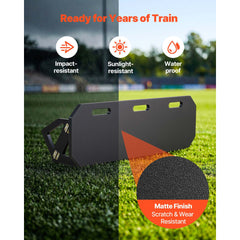 Soccer Rebounder Board, 1000 x 300 mm Portable Soccer Rebound Wall, HDPE Sports Kick Back Trainer, 3 Adjustable Angles, Easy Setup Ball Practice Training Equipment for Passing & Reaction Skills
