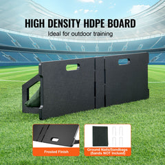 Soccer Rebounder Board, 45"X13" Portable Soccer Wall with 2 Angles Rebound, Foldable HDPE Kickback Rebound Board, Soccer Training Equipment for Kids and Adults, Passing & Shooting Practice