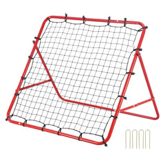 Soccer Rebounder Rebound Net, Kick-Back 100x100 cm, Portable Football Training Gifts, Fully Adjustable Angles Goal Net, Aids & Equipment for Kids Teens & All Ages, Easy Set Up & Perfect Storage