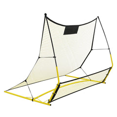 Soccer Trainer, 2-IN-1 Portable Soccer Rebounder Net, Iron Soccer Practice Equipment, Sports Football Rebounder Wall with Portable Bag, Perfect for Team Solo Training, Passing, Volley