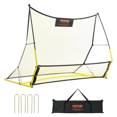 Soccer Trainer, 2-IN-1 Portable Soccer Rebounder Net, Iron Soccer Practice Equipment, Sports Football Rebounder Wall with Portable Bag, Perfect for Team Solo Training, Passing, Volley