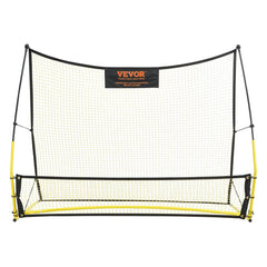 Soccer Trainer, 2-IN-1 Portable Soccer Rebounder Net, Iron Soccer Practice Equipment, Sports Football Rebounder Wall with Portable Bag, Perfect for Team Solo Training, Passing, Volley