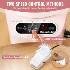 Pottery Wheel, 11 inch Pottery Forming Machine, 350W Electric Wheel for Pottery with Foot Pedal and LCD Touch Screen, Direct Drive Ceramic Wheel with Shaping Tools for DIY Art Craft, Pink