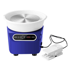 Pottery Wheel, 11 inch Pottery Forming Machine, 450W Electric Wheel for Pottery with Foot Pedal and LCD Touch Screen, Direct Drive Ceramic Wheel with Shaping Tools for DIY Art Craft, Blue