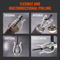 Gear Puller Set 3" 4" 6" 8" 3-Jaw Bearing Puller Wheel Gear Pulley 4 PCS