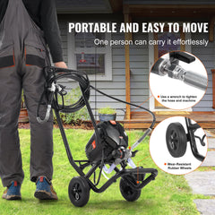 Stand Airless Paint Sprayer, 750W 3000PSI High Efficiency Electric Airless Sprayer With Cart, Fine And Even Painting Effect, Paint Sprayers for Home Interior and Exterior Furniture and Fences