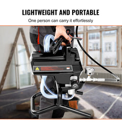 Stand Airless Paint Sprayer, 950W 3000PSI High Efficiency Electric Airless Sprayer, Fine And Even Painting Effect, Handheld Paint Sprayers for Home Interior and Exterior Furniture and Fences