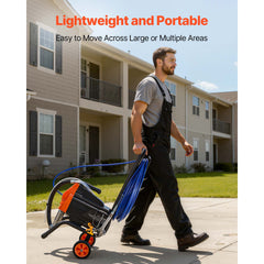 Stand Airless Paint Sprayer, 1500W, 3300PSI High Pressure Airless Sprayer with Cart, Cleaning Brush, Hose, Extension Rod, Nozzles, Electric Spray Paint Machine for Large Apartments, Buildings