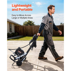 Stand Airless Paint Sprayer, 650W, 3000PSI High Pressure Airless Sprayer with Cart, Cleaning Brush, Hose, Extension Rod, Nozzles, Electric Spray Paint Machine for House Exterior and Interior