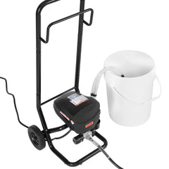Stand Airless Paint Sprayer, 650W, 3000PSI High Pressure Airless Sprayer with Cart, Cleaning Brush, Hose, Extension Rod, Nozzles, Electric Spray Paint Machine for House Exterior and Interior