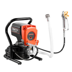 Stand Airless Paint Sprayer, 900W, 3300PSI High Pressure Airless Sprayer, Cleaning Brush, Hose, Extension Rod, Nozzles, Electric Spray Paint Machine for Interior or Exterior of House, Fence