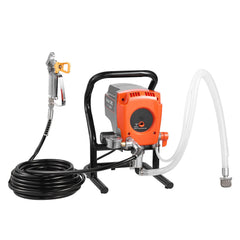 Stand Airless Paint Sprayer, 900W, 3300PSI High Pressure Airless Sprayer, Cleaning Brush, Hose, Extension Rod, Nozzles, Electric Spray Paint Machine for Interior or Exterior of House, Fence
