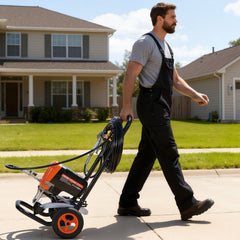 Stand Airless Paint Sprayer, 950W, 3300PSI High Pressure Airless Sprayer with Cart, Cleaning Brush, Hose, Extension Rod, Nozzles, Electric Spray Paint Machine for Interior or Exterior of House