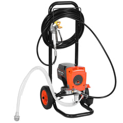 Stand Airless Paint Sprayer, 950W, 3300PSI High Pressure Airless Sprayer with Cart, Cleaning Brush, Hose, Extension Rod, Nozzles, Electric Spray Paint Machine for Interior or Exterior of House