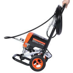 Stand Airless Paint Sprayer, 950W, 3300PSI High Pressure Airless Sprayer with Cart, Cleaning Brush, Hose, Extension Rod, Nozzles, Electric Spray Paint Machine for Interior or Exterior of House