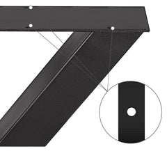 Metal Table Legs 28.4 x 29.9 Inch Black Table Legs Premium steel table legs with X-frame style Steel Bench Legs Country Style Table Legs Furniture Leg Perfect for Coffee Store Home Office Bar
