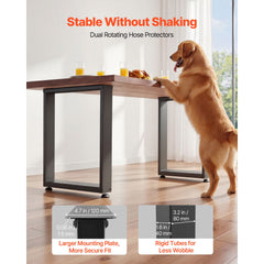 Table Legs, 750 x 900 mm (H x W) Square Steel Furniture Legs, Modular Design, Easy Assembly, 1000 kg Max Load Heavy Duty, for Home Office Desk, Workbenches, Dinner Bar Tables, Set of 2, Black