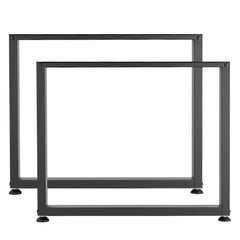 Table Legs, 750 x 900 mm (H x W) Square Steel Furniture Legs, Modular Design, Easy Assembly, 1000 kg Max Load Heavy Duty, for Home Office Desk, Workbenches, Dinner Bar Tables, Set of 2, Black