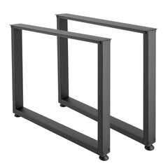 Table Legs, 750 x 900 mm (H x W) Square Steel Furniture Legs, Modular Design, Easy Assembly, 1000 kg Max Load Heavy Duty, for Home Office Desk, Workbenches, Dinner Bar Tables, Set of 2, Black