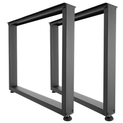 Table Legs, 750 x 900 mm (H x W) Square Steel Furniture Legs, Modular Design, Easy Assembly, 1000 kg Max Load Heavy Duty, for Home Office Desk, Workbenches, Dinner Bar Tables, Set of 2, Black
