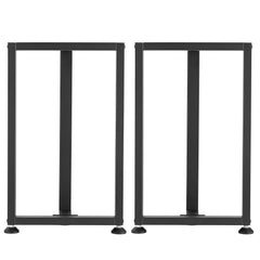 Table Legs, 740 x 450 mm (H x W) Square T Shape Steel Furniture Legs, Modular Design, Easy Assembly, 1000 kg Max Load Heavy Duty, for Home Office Desk, Dinner Table, Workbench, Set of 2, Black