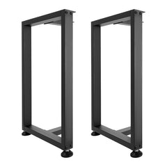 Table Legs, 740 x 450 mm (H x W) Square T Shape Steel Furniture Legs, Modular Design, Easy Assembly, 1000 kg Max Load Heavy Duty, for Home Office Desk, Dinner Table, Workbench, Set of 2, Black